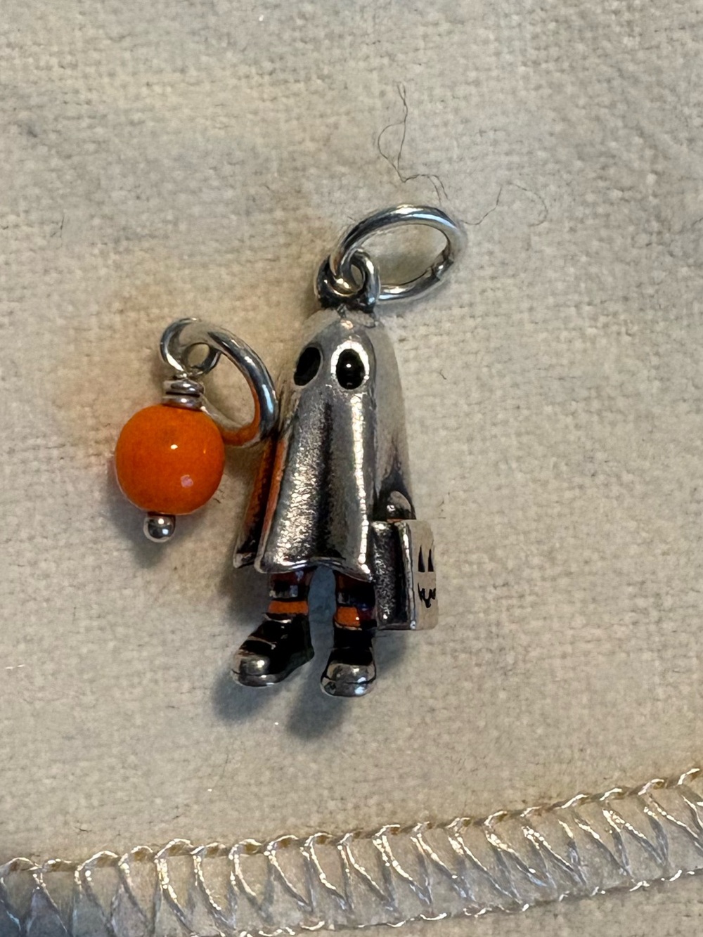 James Avery Trick or Treater Charm and Orange Enhancer Bead